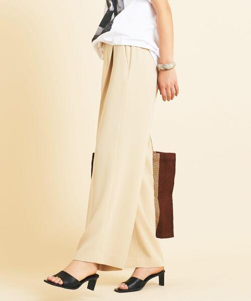 BEAUTY&YOUTH UNITED ARROWS（ビューティーアンドユースユナイテッドアローズ）の「BY∴ ジョーゼットタックワイドパンツ -ウォッシャブル-о（その他パンツ・レディース・ナチュラル/ベージュ/イエロー・MEDIUM/SMALL/LARGE）」の18枚目の写真
