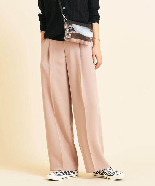 BEAUTY&YOUTH UNITED ARROWS（ビューティーアンドユースユナイテッドアローズ）の「BY∴ ジョーゼットタックワイドパンツ -ウォッシャブル-о（その他パンツ・レディース・ナチュラル/ベージュ/イエロー・MEDIUM/SMALL/LARGE）」の13枚目の写真