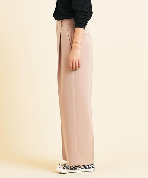 BEAUTY&YOUTH UNITED ARROWS（ビューティーアンドユースユナイテッドアローズ）の「BY∴ ジョーゼットタックワイドパンツ -ウォッシャブル-о（その他パンツ・レディース・ナチュラル/ベージュ/イエロー・MEDIUM/SMALL/LARGE）」の8枚目の写真