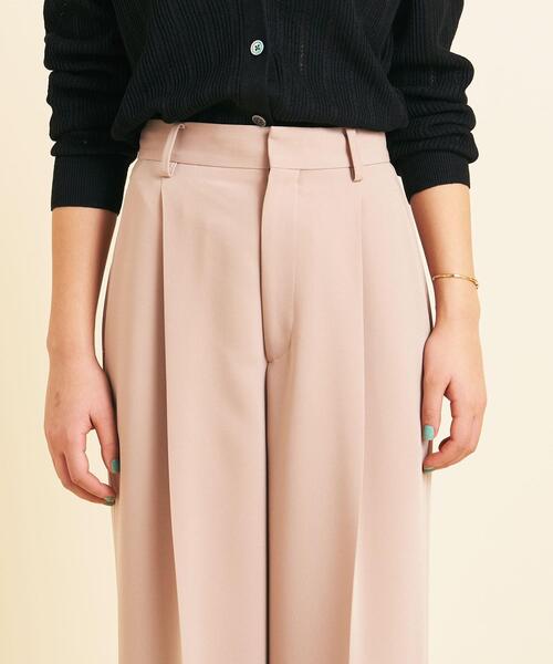 BEAUTY&YOUTH UNITED ARROWS（ビューティーアンドユースユナイテッドアローズ）の「BY∴ ジョーゼットタックワイドパンツ -ウォッシャブル-о（その他パンツ・レディース・ナチュラル/ベージュ/イエロー・MEDIUM/SMALL/LARGE）」の6枚目の写真