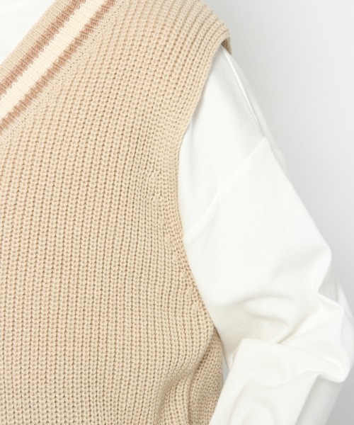 Heather(ヘザー)の「ラインニットベスト 873469(ベスト・レディース・ピンク系その他/ベージュ系その他/グリーン系その他/ホワイト系その他・FREE)」の22枚目の写真