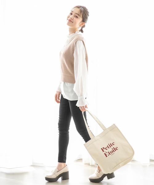 Heather(ヘザー)の「ラインニットベスト 873469(ベスト・レディース・ピンク系その他/ベージュ系その他/グリーン系その他/ホワイト系その他・FREE)」の9枚目の写真