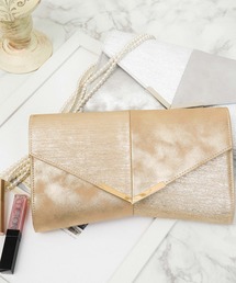 Fashion Letter | 異素材切替バイカラー結婚式クラッチバッグ(クラッチバッグ)