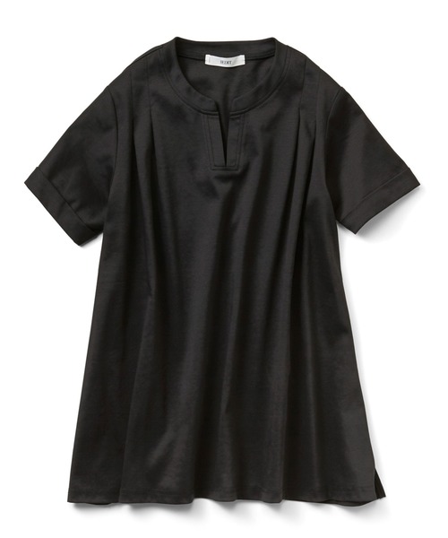 IEDIT(イディット)の「IEDIT 抗菌防臭シルケットカットソーのきれいめトッパーブラウス(シャツ/ブラウス・レディース・グレー/ブラック/ホワイト・SMALL/MEDIUM/LARGE/X-LARGE/XX-LARGE)」の2枚目の写真