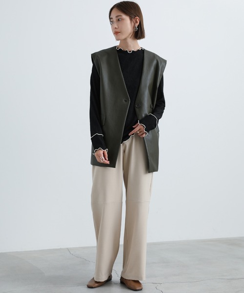 2021 AW バイカラーリンキングトップス（Tシャツ/カットソー