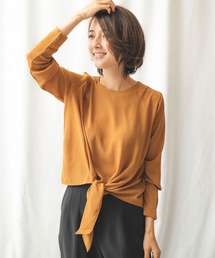 NARACAMICIE | シフォンウエストリボン七分袖プルオーバーブラウス(シャツ/ブラウス)