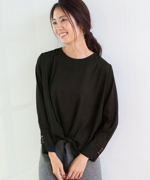 NARACAMICIE（ナラカミーチェ）の「シフォンウエストリボン七分袖プルオーバーブラウス（シャツ/ブラウス・レディース・ブラック/ブラウン/ボルドー/キャメル・MEDIUM/LARGE/XX-LARGE/X-LARGE）」の20枚目の写真