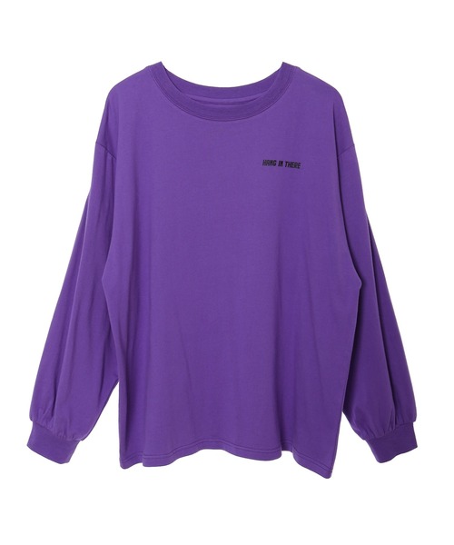 fifth calin(フィフスカラン)の「ストリートデザインロングスリーブTシャツ(Tシャツ/カットソー・レディース・パープル/チャコールグレー・MEDIUM)」の8枚目の写真