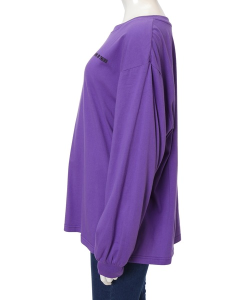 fifth calin(フィフスカラン)の「ストリートデザインロングスリーブTシャツ(Tシャツ/カットソー・レディース・パープル/チャコールグレー・MEDIUM)」の10枚目の写真