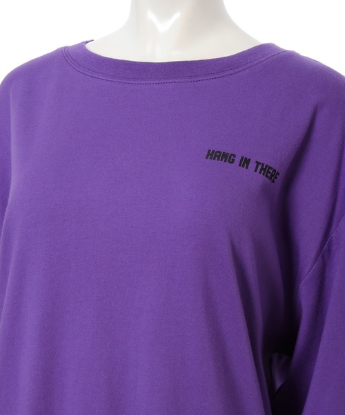 fifth calin(フィフスカラン)の「ストリートデザインロングスリーブTシャツ(Tシャツ/カットソー・レディース・パープル/チャコールグレー・MEDIUM)」の12枚目の写真