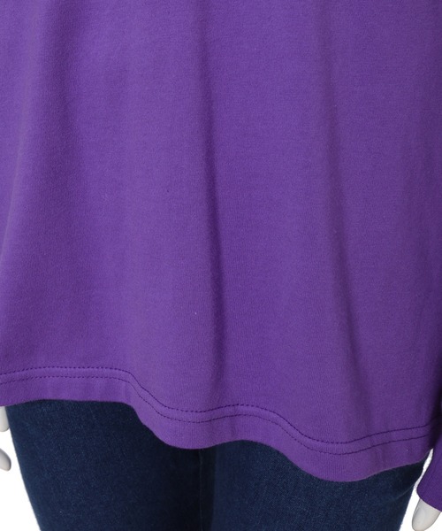 fifth calin(フィフスカラン)の「ストリートデザインロングスリーブTシャツ(Tシャツ/カットソー・レディース・パープル/チャコールグレー・MEDIUM)」の13枚目の写真