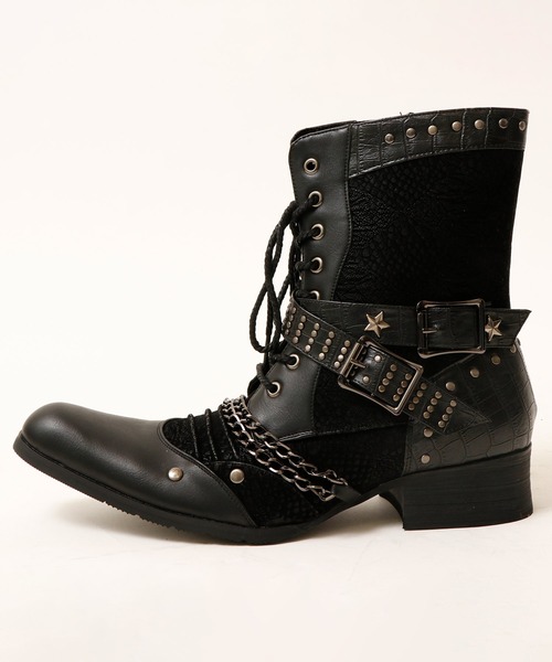 LOVEHUNTER ラブハンター スタッズ ブーツ　26cm 完売品 LOVEHUNTER】スタッズレースアップブーツ（ブーツ）｜LOVEHUNTER
