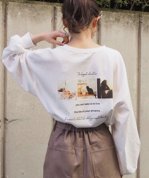 tiptop(ティップトップ)の「2020AW フォトロゴロンT(Tシャツ/カットソー)」|オフホワイト