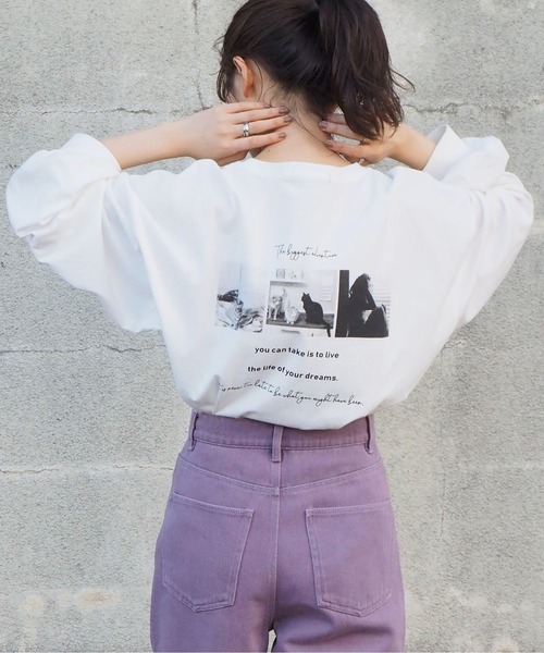 tiptop(ティップトップ)の「2020AW フォトロゴロンT(Tシャツ/カットソー)」|アイボリー
