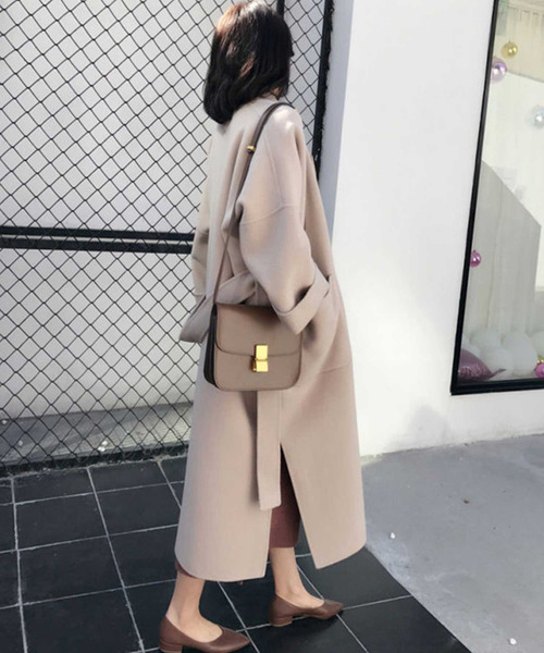 Girly Doll（ガーリードール）の「チェスターコート（チェスターコート・レディース・チャコールグレー/ダークブラウン/キャメル/ブラウン/ベージュ/ブルーグレー/カーキ/イエロー/グリーン/ブラック・L/XL/M）」の7枚目の写真