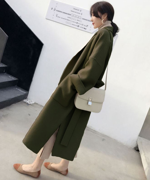 Girly Doll（ガーリードール）の「チェスターコート（チェスターコート・レディース・チャコールグレー/ダークブラウン/キャメル/ブラウン/ベージュ/ブルーグレー/カーキ/イエロー/グリーン/ブラック・L/XL/M）」の8枚目の写真