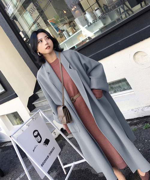 Girly Doll（ガーリードール）の「チェスターコート（チェスターコート・レディース・チャコールグレー/ダークブラウン/キャメル/ブラウン/ベージュ/ブルーグレー/カーキ/イエロー/グリーン/ブラック・L/XL/M）」の4枚目の写真