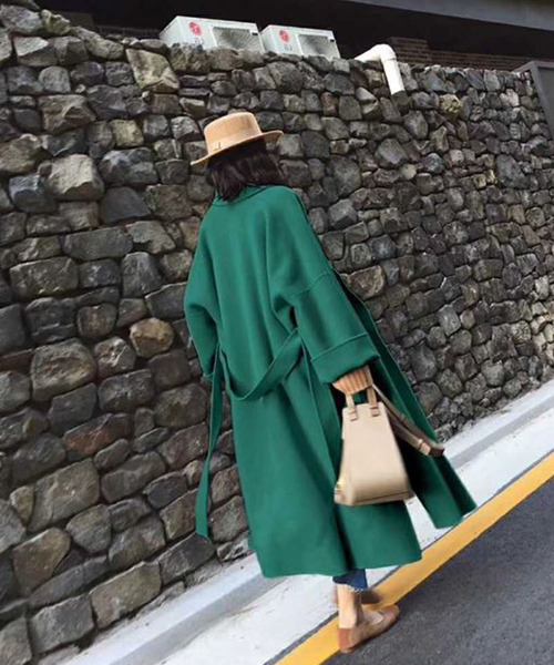 Girly Doll（ガーリードール）の「チェスターコート（チェスターコート・レディース・チャコールグレー/ダークブラウン/キャメル/ブラウン/ベージュ/ブルーグレー/カーキ/イエロー/グリーン/ブラック・L/XL/M）」の13枚目の写真