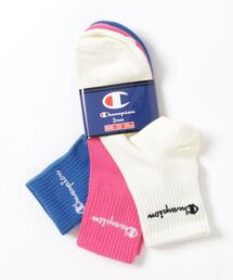 Champion（チャンピオン）の「【CHAMPION/チャンピオン】クォーターレングスソックス３Ｐ　靴下　3足組　ワンポイント　ネオンカラー（ソックス/靴下・レディース）」