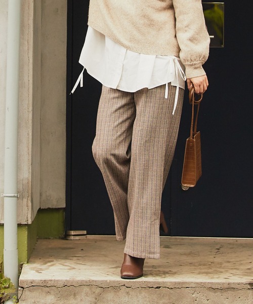 archives（アルシーヴ）の「ガンクラブチェックパンツ（その他パンツ・レディース・チャコールグレー/ブラウン/ベージュ・MEDIUM）」の3枚目の写真