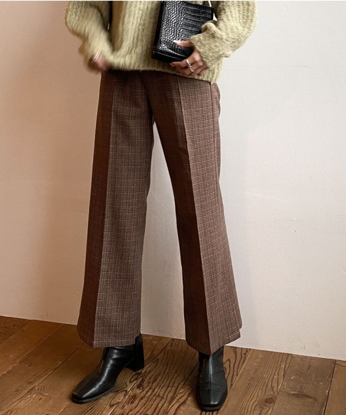 archives（アルシーヴ）の「ガンクラブチェックパンツ（その他パンツ・レディース・チャコールグレー/ブラウン/ベージュ・MEDIUM）」の2枚目の写真