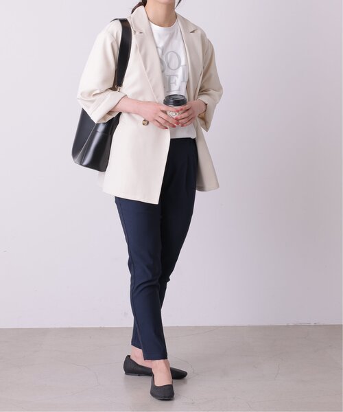 frames RAY CASSIN（フレームスレイカズン）の「S-Lサイズ展開 ストレッチテーパードパンツ（スラックス・レディース・ブラック/ベージュ/ネイビー/カーキ/グレイッシュベージュ・SMALL/MEDIUM/LARGE）」の11枚目の写真