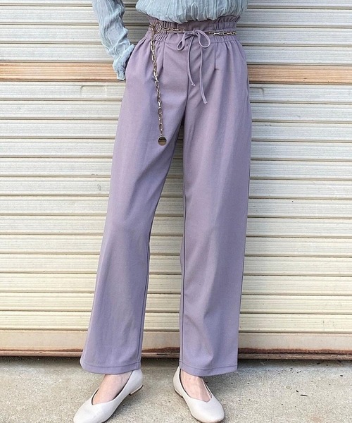 セール ウエストギャザーリボンジョーゼットパンツ その他パンツ Slurr スラ のファッション通販 Zozotown