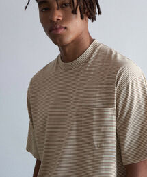 UNFIL | 【unfil / アンフィル】organic cotton striped s/s pocket Tee #WOSP-UM227(Tシャツ/カットソー)