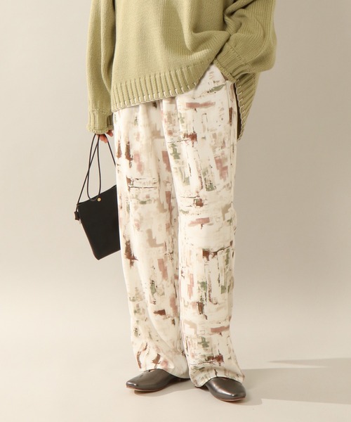 notch.（ノッチ）の「水彩柄リラックスパンツ（その他パンツ・レディース・パープル/ブラウン・TM/M）」の2枚目の写真