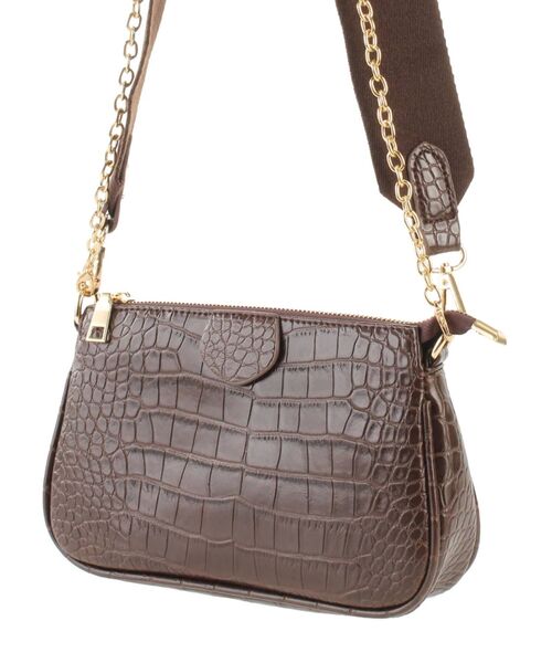 dazzlin(ダズリン)の「カタオシショルダースクエアバッグ(ショルダーバッグ・レディース・ホワイト/ブラック/ベージュ/ブラウン・FREE)」の6枚目の写真