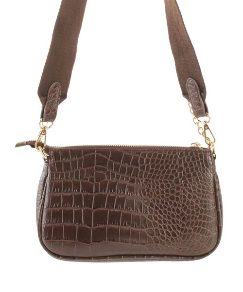 dazzlin(ダズリン)の「カタオシショルダースクエアバッグ(ショルダーバッグ・レディース・ホワイト/ブラック/ベージュ/ブラウン・FREE)」の7枚目の写真