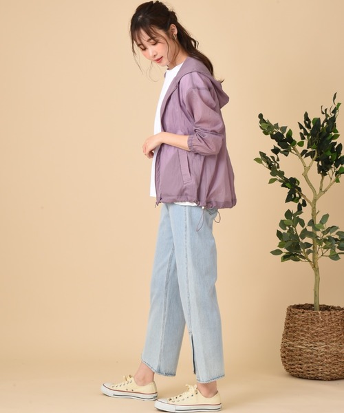 INTERPLANET（インタープラネット）の「抗菌撥水ポケッタブルブルゾン（ブルゾン・レディース・グレイッシュベージュ/チャコールグレー/ラベンダー・FREE）」の16枚目の写真