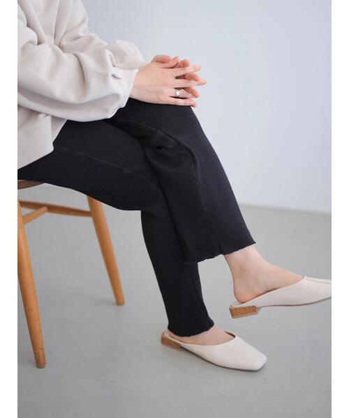 AMERICAN HOLIC（アメリカンホリック）の「リブカットレギンス　＊（その他パンツ・レディース・ブラック/アイボリー・M/L）」の4枚目の写真