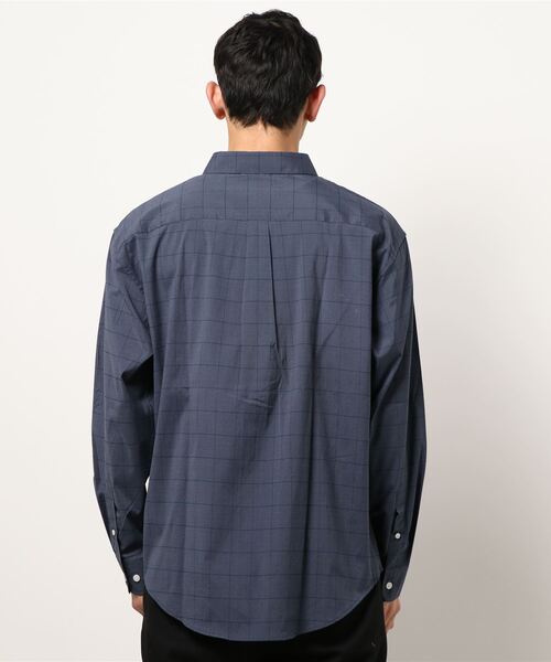 PLUS ONE（プラスワン）の「【PLUS ONE】チェックブロードシャツ（シャツ/ブラウス・メンズ・ベージュ/ブルー/ダークグレー・XL/L/M）」の4枚目の写真