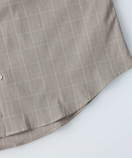 PLUS ONE（プラスワン）の「【PLUS ONE】チェックブロードシャツ（シャツ/ブラウス・メンズ・ベージュ/ブルー/ダークグレー・XL/L/M）」の9枚目の写真