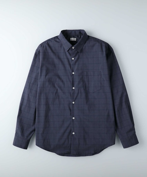 PLUS ONE（プラスワン）の「【PLUS ONE】チェックブロードシャツ（シャツ/ブラウス・メンズ・ベージュ/ブルー/ダークグレー・XL/L/M）」の10枚目の写真