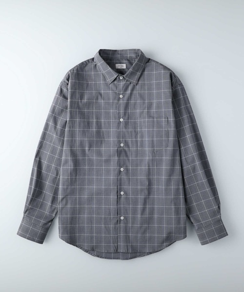 PLUS ONE（プラスワン）の「【PLUS ONE】チェックブロードシャツ（シャツ/ブラウス・メンズ・ベージュ/ブルー/ダークグレー・XL/L/M）」の14枚目の写真