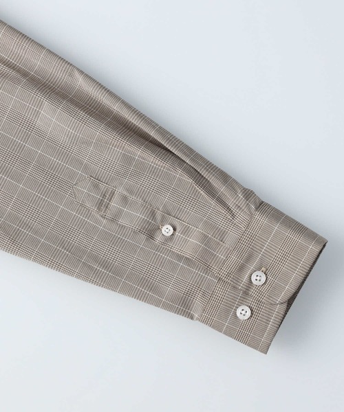 PLUS ONE（プラスワン）の「【PLUS ONE】チェックブロードシャツ（シャツ/ブラウス・メンズ・ベージュ/ブルー/ダークグレー・XL/L/M）」の7枚目の写真