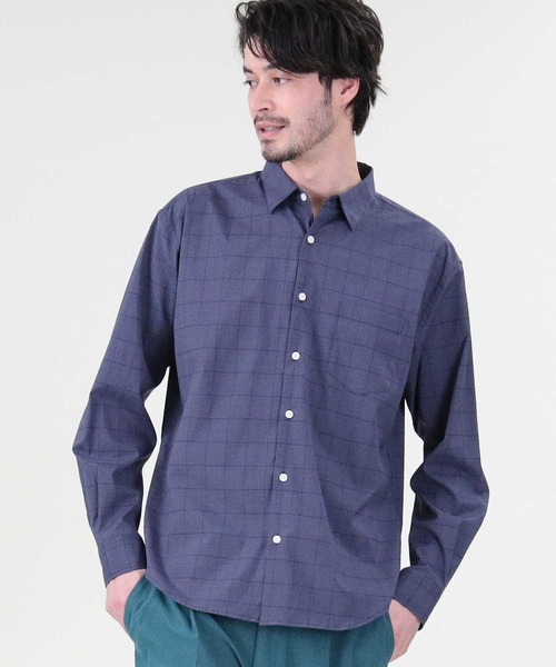 PLUS ONE（プラスワン）の「【PLUS ONE】チェックブロードシャツ（シャツ/ブラウス・メンズ・ベージュ/ブルー/ダークグレー・XL/L/M）」の20枚目の写真