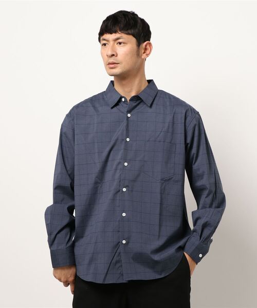 PLUS ONE（プラスワン）の「【PLUS ONE】チェックブロードシャツ（シャツ/ブラウス・メンズ・ベージュ/ブルー/ダークグレー・XL/L/M）」の21枚目の写真