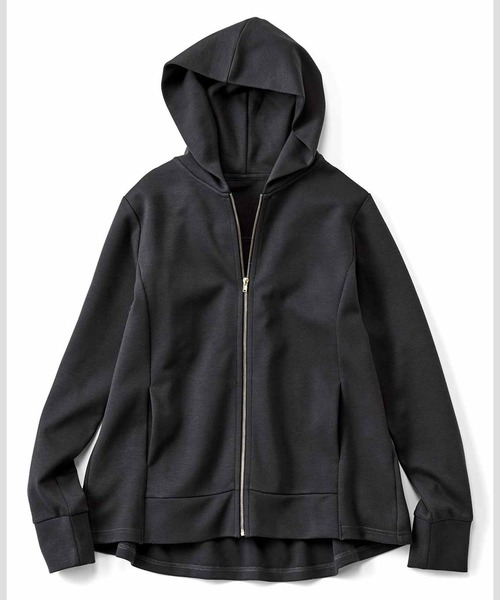 Live in comfort（リブインコンフォート）の「リブ　イン　コンフォート　フレアーラインが素敵な上品パーカー（パーカー・レディース・チャコールグレー/アイボリー・MEDIUM/LARGE/X-LARGE/XX-LARGE/XXX-LARGE/SMALL）」の10枚目の写真