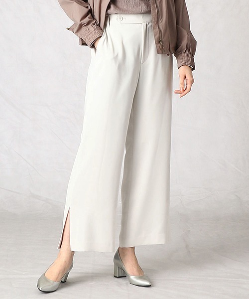 Comme Ca Mature(コムサマチュア)の「ダブルクロスパンツ(スラックス・レディース・グリーン/ネイビー/ベージュ・MEDIUM/LARGE)」の2枚目の写真