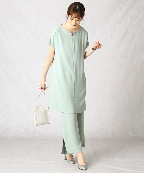 Comme Ca Mature(コムサマチュア)の「ダブルクロスパンツ(スラックス・レディース・グリーン/ネイビー/ベージュ・MEDIUM/LARGE)」の9枚目の写真