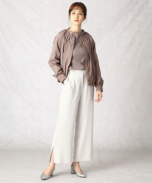 Comme Ca Mature(コムサマチュア)の「ダブルクロスパンツ(スラックス・レディース・グリーン/ネイビー/ベージュ・MEDIUM/LARGE)」の5枚目の写真