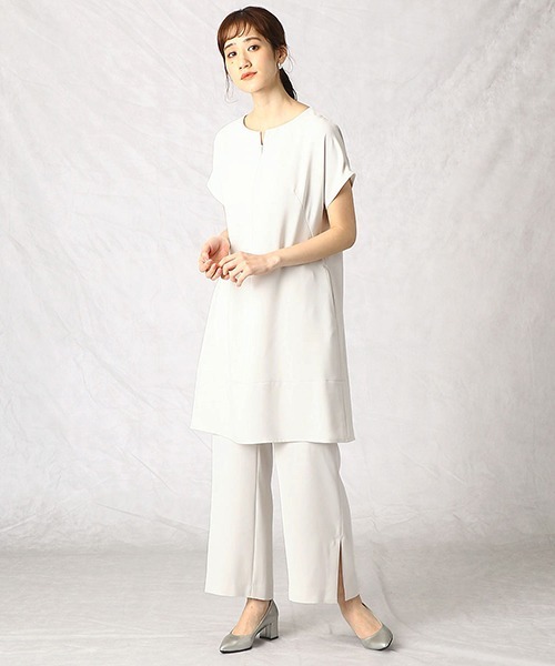 Comme Ca Mature(コムサマチュア)の「ダブルクロスパンツ(スラックス・レディース・グリーン/ネイビー/ベージュ・MEDIUM/LARGE)」の8枚目の写真