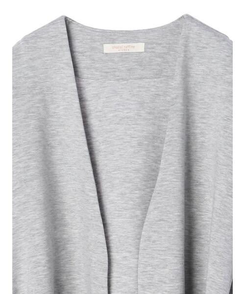 Green　Parks（グリーンパークス）の「ダンボールロングカーデ＊（カーディガン/ボレロ・レディース・ブラック/ミント/オフホワイト/杢グレー・FREE）」の8枚目の写真