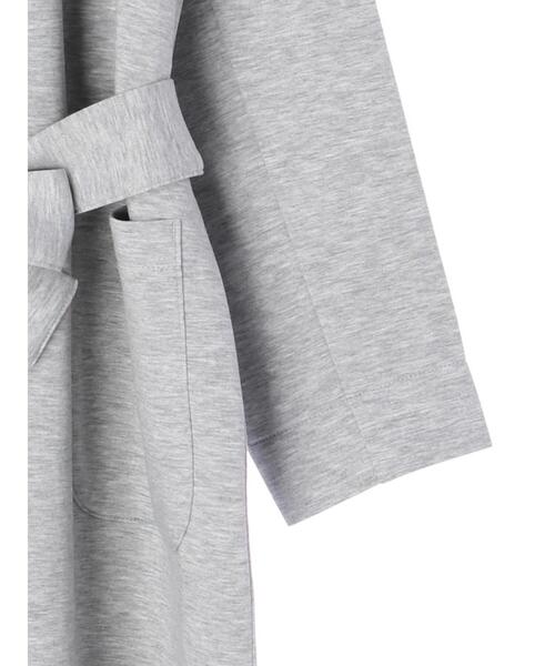 Green　Parks（グリーンパークス）の「ダンボールロングカーデ＊（カーディガン/ボレロ・レディース・ブラック/ミント/オフホワイト/杢グレー・FREE）」の9枚目の写真