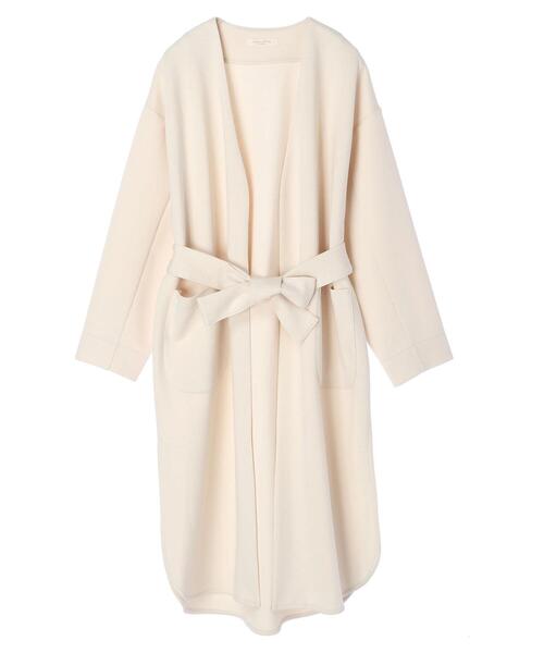 Green　Parks（グリーンパークス）の「ダンボールロングカーデ＊（カーディガン/ボレロ・レディース・ブラック/ミント/オフホワイト/杢グレー・FREE）」の11枚目の写真