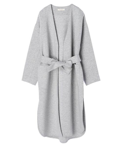 Green　Parks（グリーンパークス）の「ダンボールロングカーデ＊（カーディガン/ボレロ・レディース・ブラック/ミント/オフホワイト/杢グレー・FREE）」の12枚目の写真