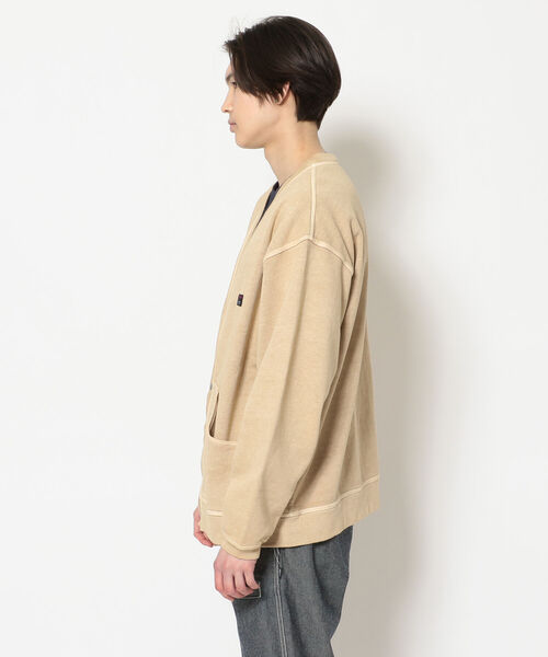 CAL O LINE(キャルオーライン)の「CAL O LINE /キャルオーライン SWEAT CARDIGAN スウェットカーディガン(カーディガン/ボレロ・メンズ・ベージュ・LARGE/X-LARGE)」の2枚目の写真